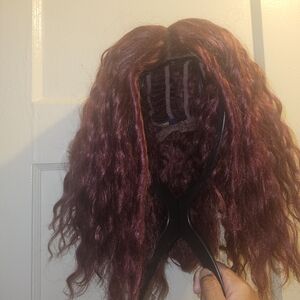 Deep Burgundy Wavy Women's Wig - Brand: